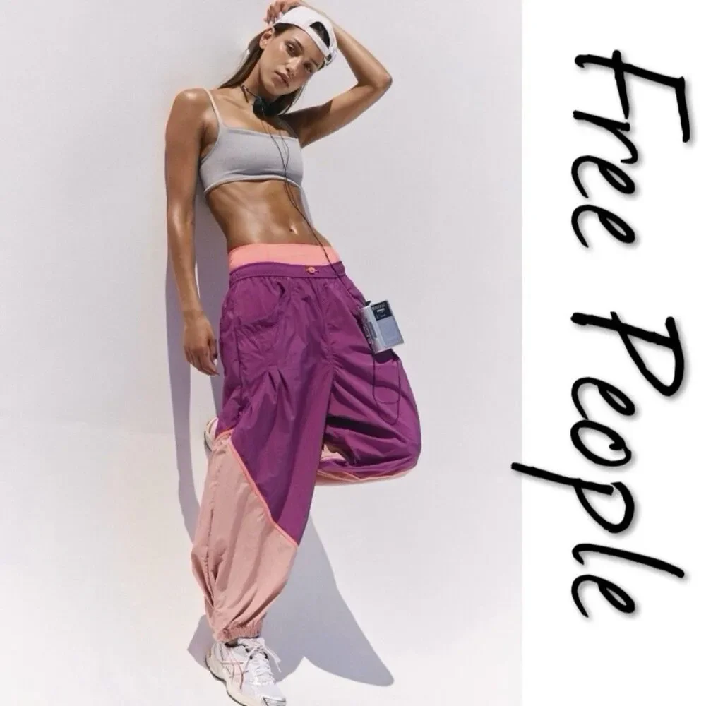 NWT FP Movement FreeThrow PantJogger Adjustable Waist Mulberry Plum OversizeXS•S - Picture 16 of 16